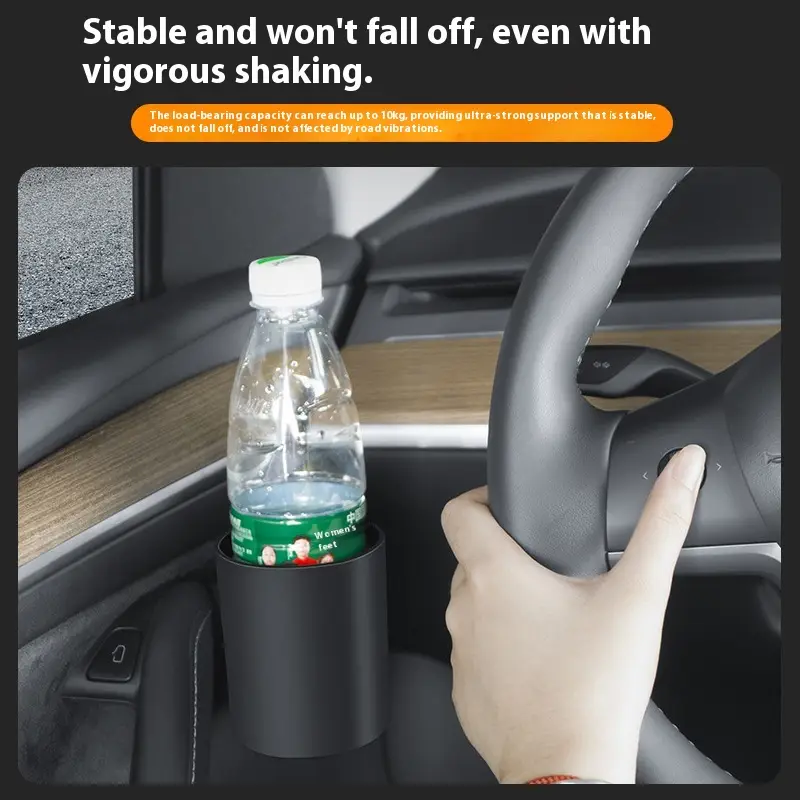 ModelY3 Tesla Car Door Water Cup Holder Storage Box Stopper Cup Saucer Pad Accessories