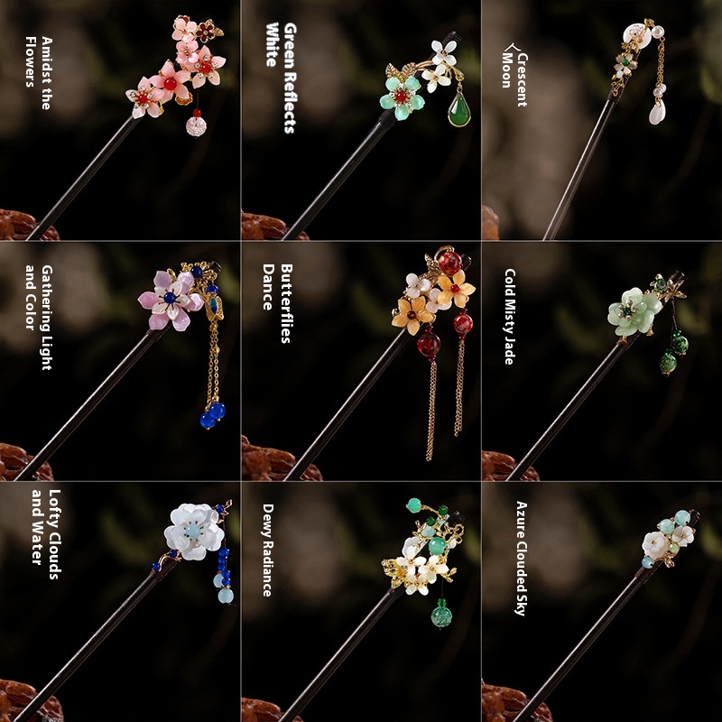 Blackwood Headdress Plate Hair Clasp Women