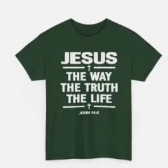 Summer Loose Short Sleeves T-shirt Men's And Women's Round Neck - Dark Green - View 1