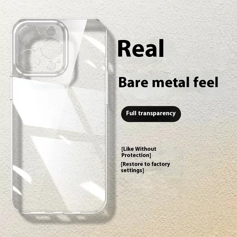 All-inclusive Lens Simple Protective Cover 13 Ice Transparent Non-yellow Phone Case