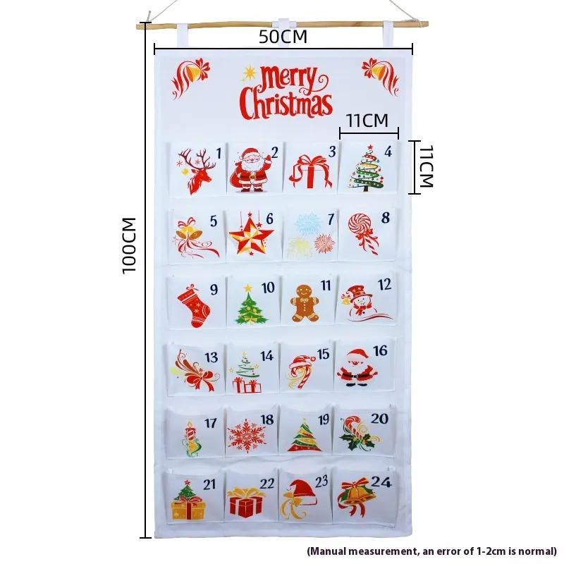 Christmas Hanging Wall Hanging Decoration Style Storage Bag Behind The Door - White Background