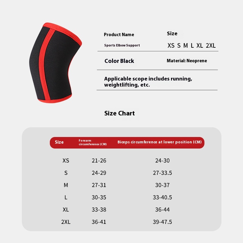 Fitness Exercise Dedicated 7 Mm5mm Neoprene Arm Protector Hercules Strength Training Weightlifting Elbow Pad