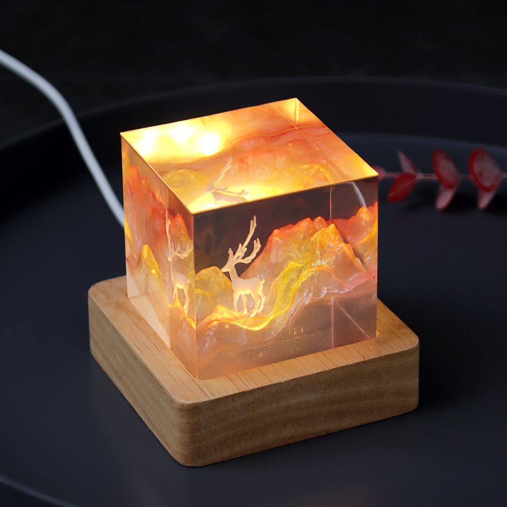 Christmas Healing Birthday Gift Micro Landscape Elk - Image 4