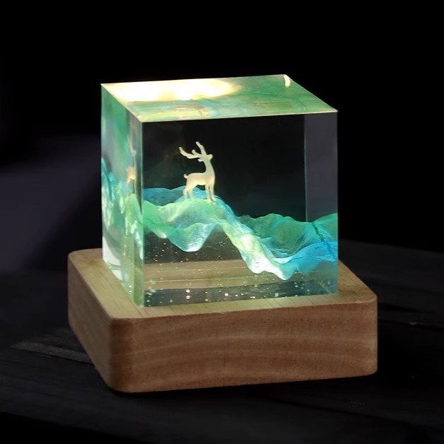 Christmas Healing Birthday Gift Micro Landscape Elk - Image 5