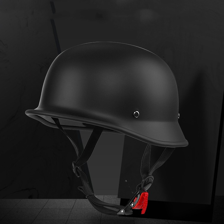 Motorcycle Unisex Half Helmet Matte Black