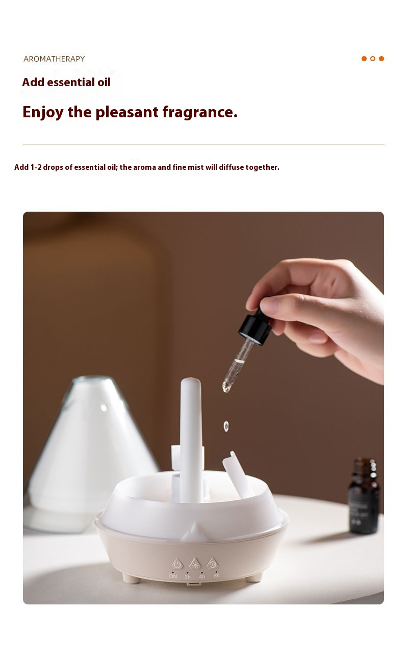 Household Desk Heavy Fog Spit Smoke Ring Colorful Flame Fragrance Machine