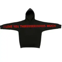 Fall Women's Clothing Fashion High-grade Cotton Hoodie Red - Black - View 1