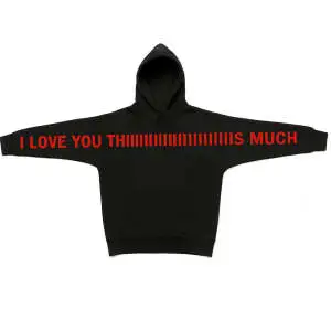 Fall Women's Clothing Fashion High-grade Cotton Hoodie Red - Black