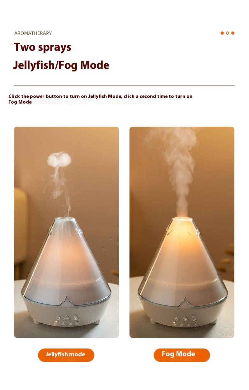 Household Desk Heavy Fog Spit Smoke Ring Colorful Flame Fragrance Machine