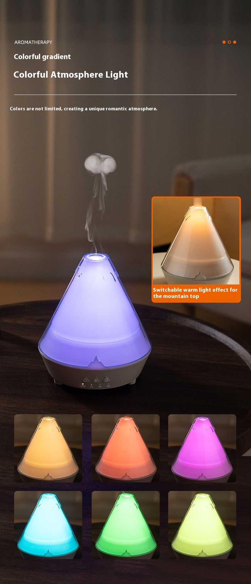 Household Desk Heavy Fog Spit Smoke Ring Colorful Flame Fragrance Machine