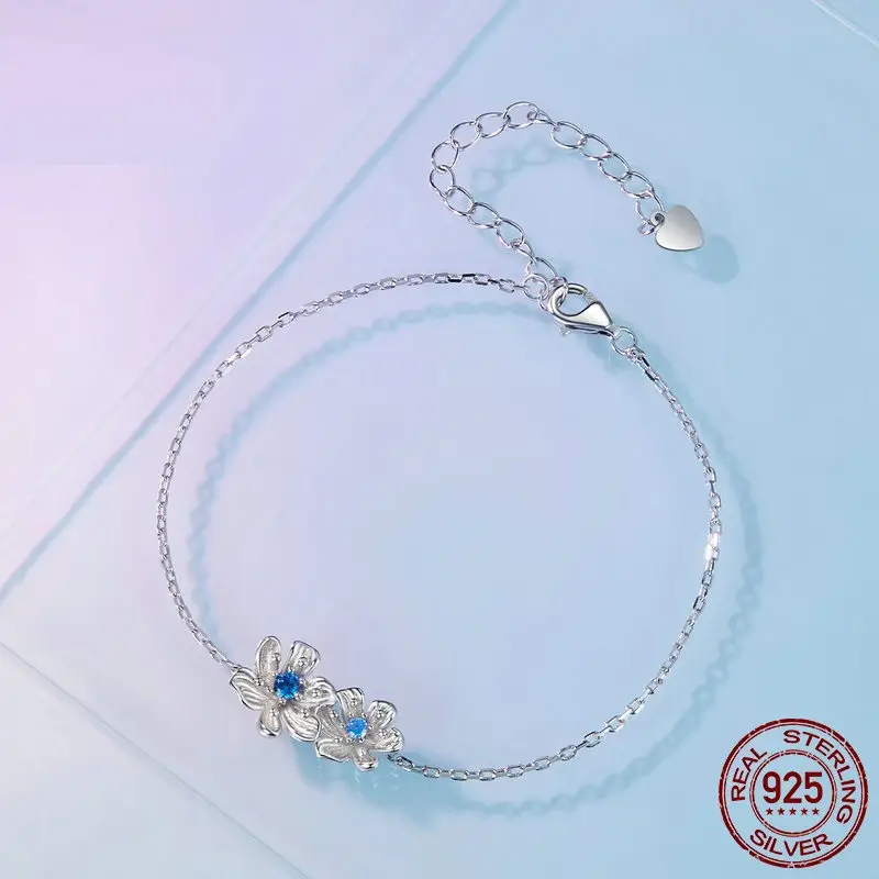 Flower S925 Silver Bracelet Ornament