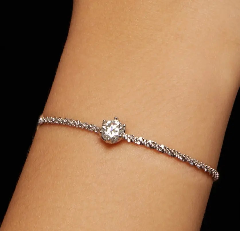 Six-claw 1 Karat-inch Diamond Bracelet Birthday Gift