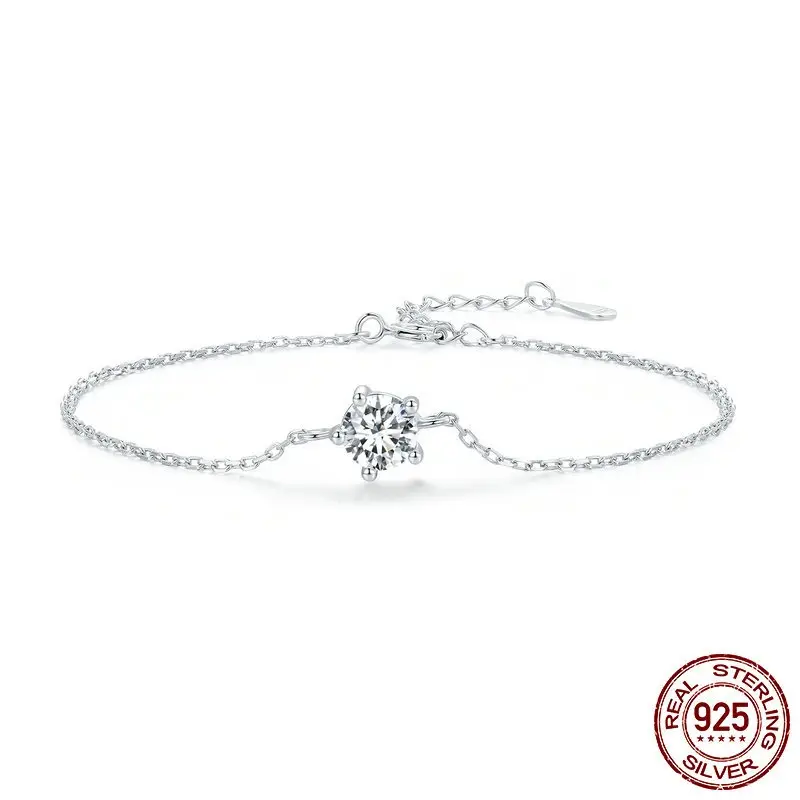 Rhyme New S925 Silver Shining Diamond Bracelet