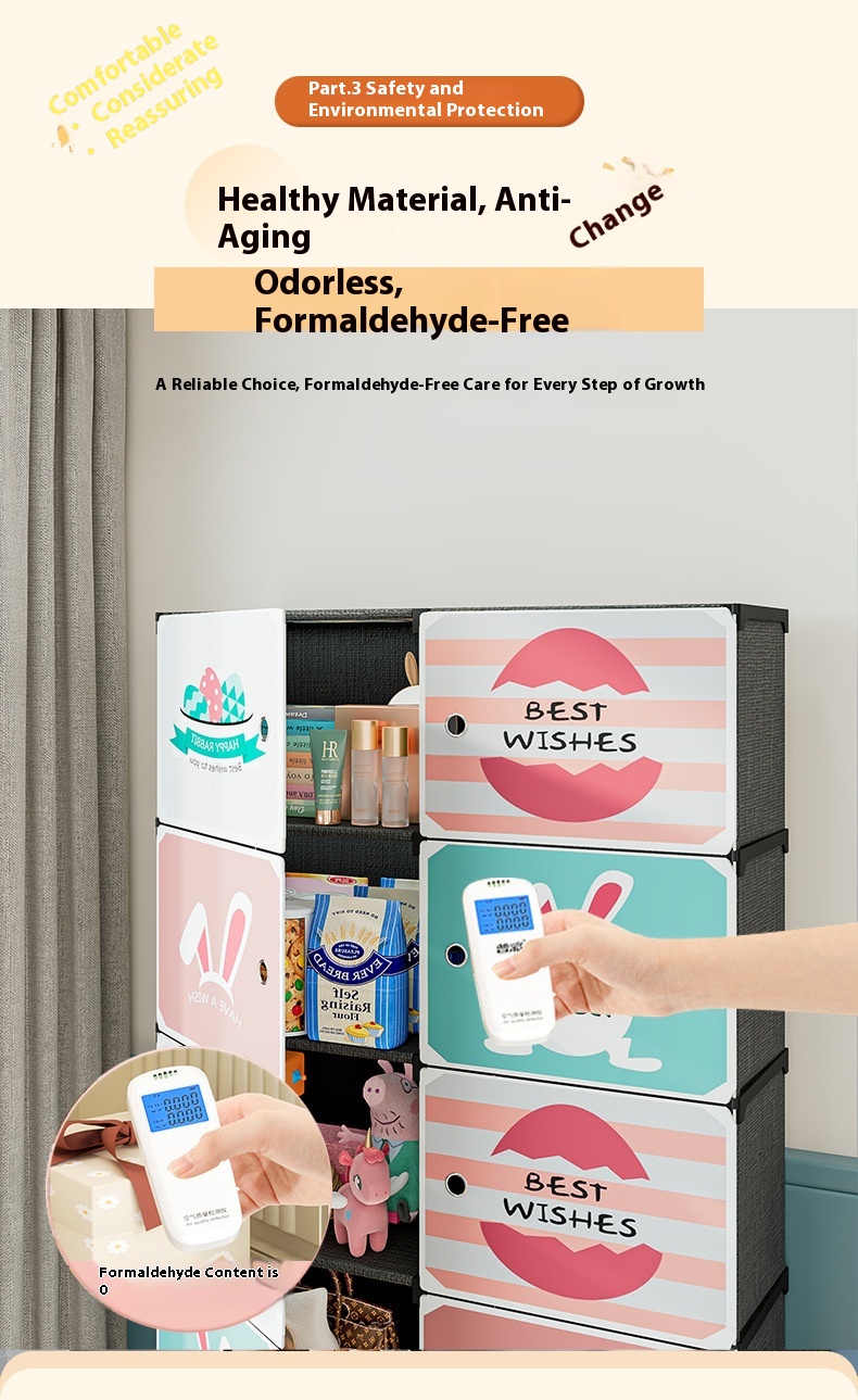 Bookcase Living Room Grid Cabinet Floor Storage Cabinet With Door