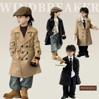 Children's Long British Coat Trendy Cool