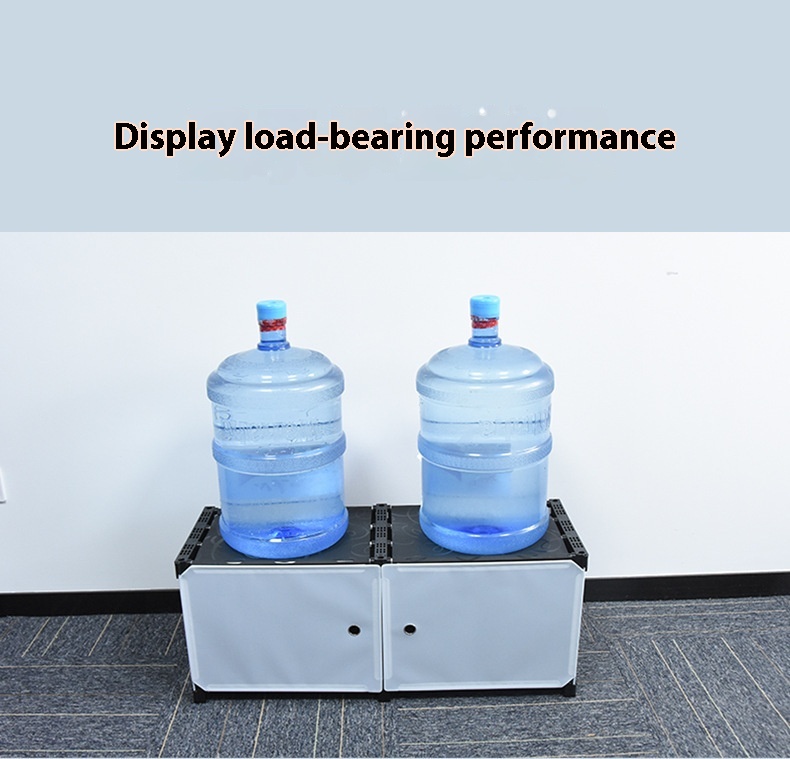 Bookcase Living Room Grid Cabinet Floor Storage Cabinet With Door