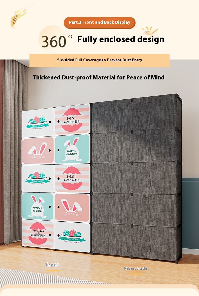 Bookcase Living Room Grid Cabinet Floor Storage Cabinet With Door