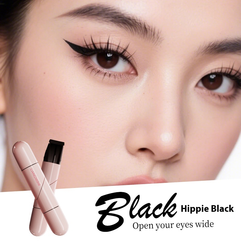 Waterproof Not Smudge Precise Outline Natural Long Lasting Integrated Double-headed Eyeliner Stamp Pen 8