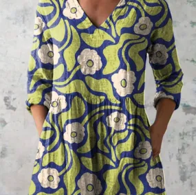 Women's Loose And Comfortable Digital Printing Round Neck Short Sleeve Women's - C264T-2Xl
