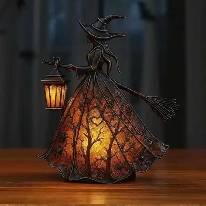 Witch Lamp Halloween Decoration Table