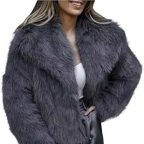 Faux Fur Coat Female Short Chic Pink - Shop at LoveMi