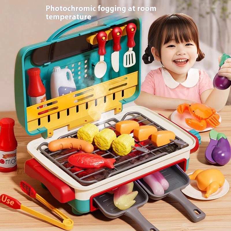 Simulation Mini Small Kitchen Play House Slicer Girls' Cooking Barbecue Toys