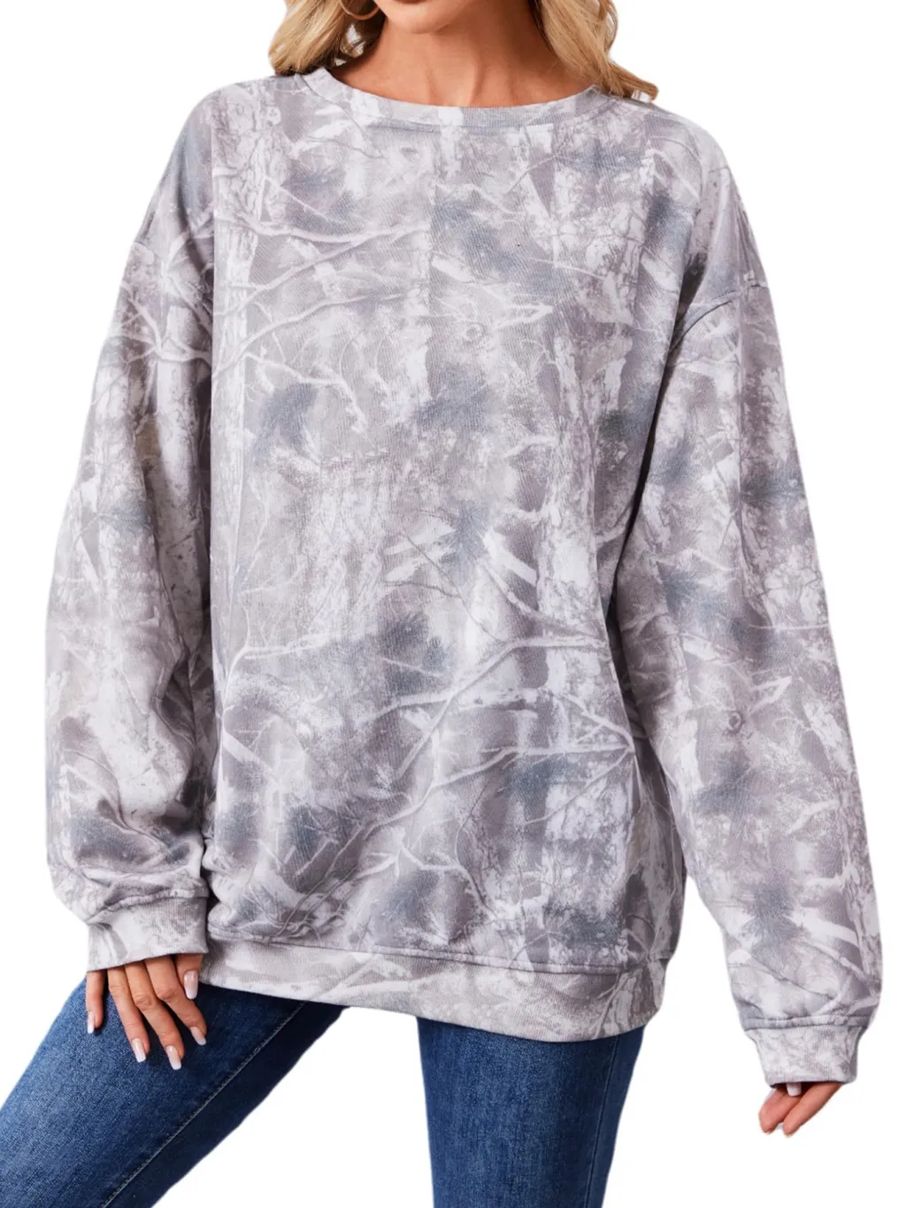 3D Digital Printing Women's Trendy Round Neck Sweater - Wa32Jl250810Y019-S