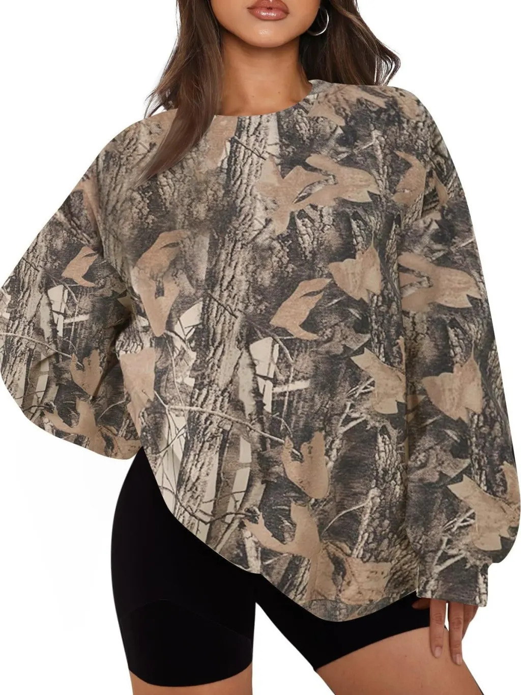 3D Digital Printing Women's Trendy Round Neck Sweater - Wa32Jl250810Y016-M