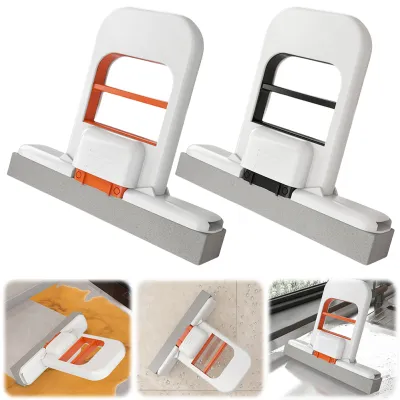 Handheld Mini Foldable Desktop Mop Small Cotton Mops Sponge Cleaning Tool For Bathroom Kitchen Desktop Glass Living Room Car
