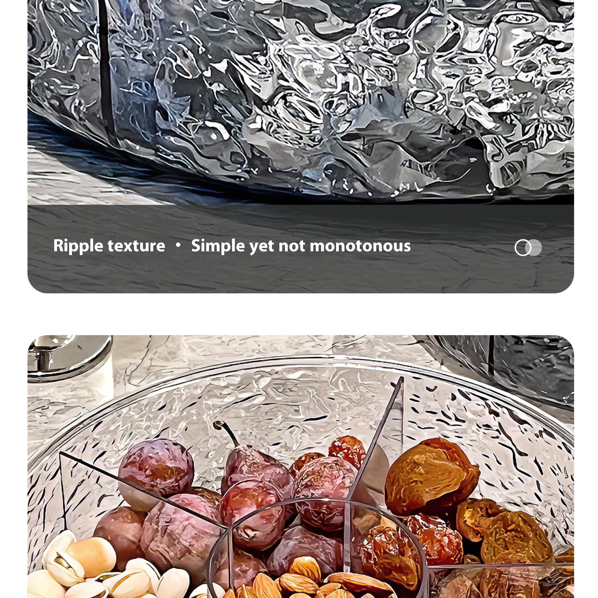 Light Luxury Sealed Dried Fruit Tray Candy Box Cover