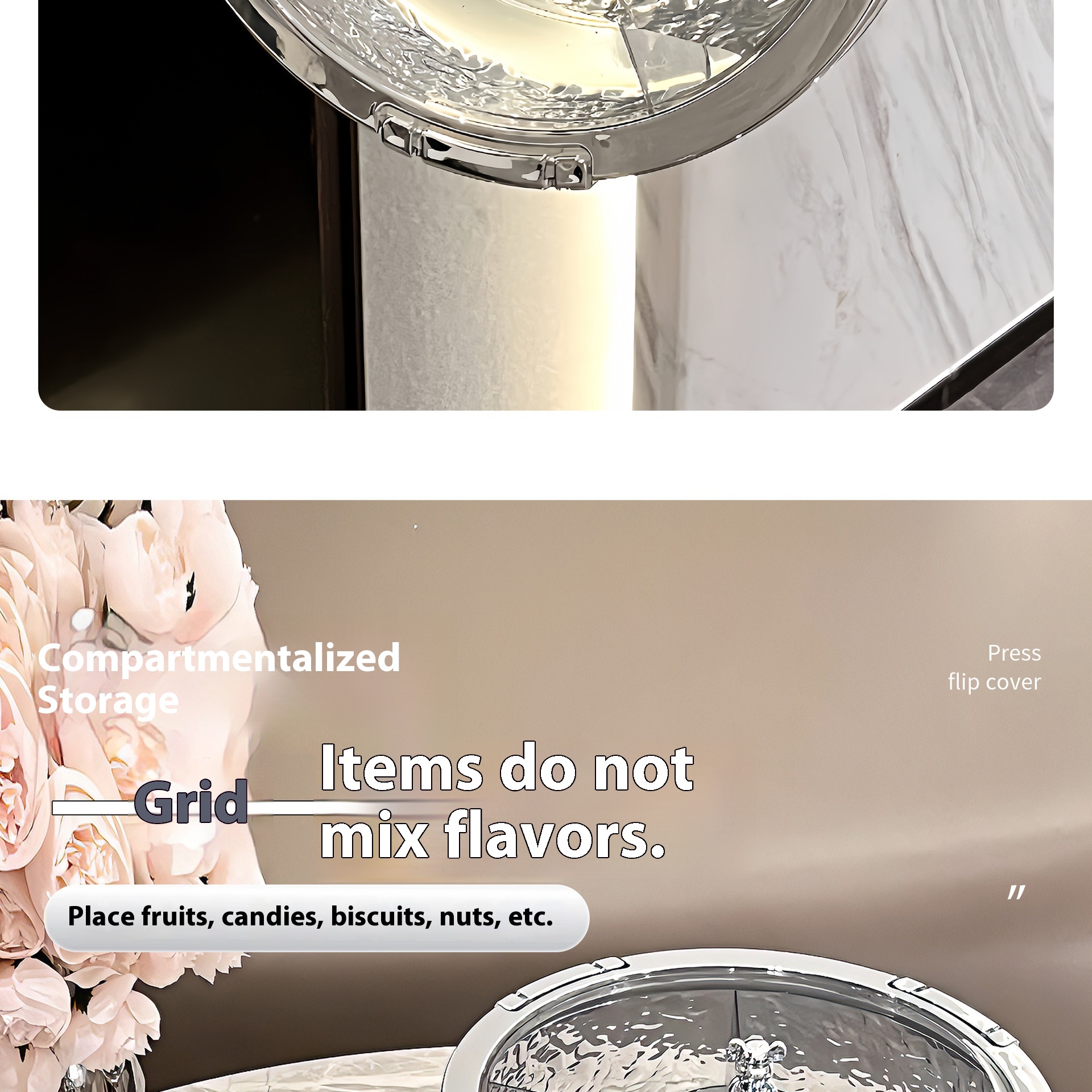 Light Luxury Sealed Dried Fruit Tray Candy Box Cover