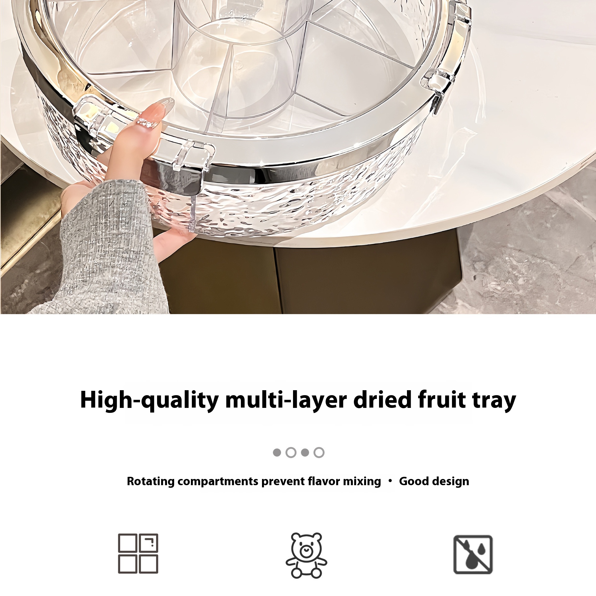 Light Luxury Sealed Dried Fruit Tray Candy Box Cover