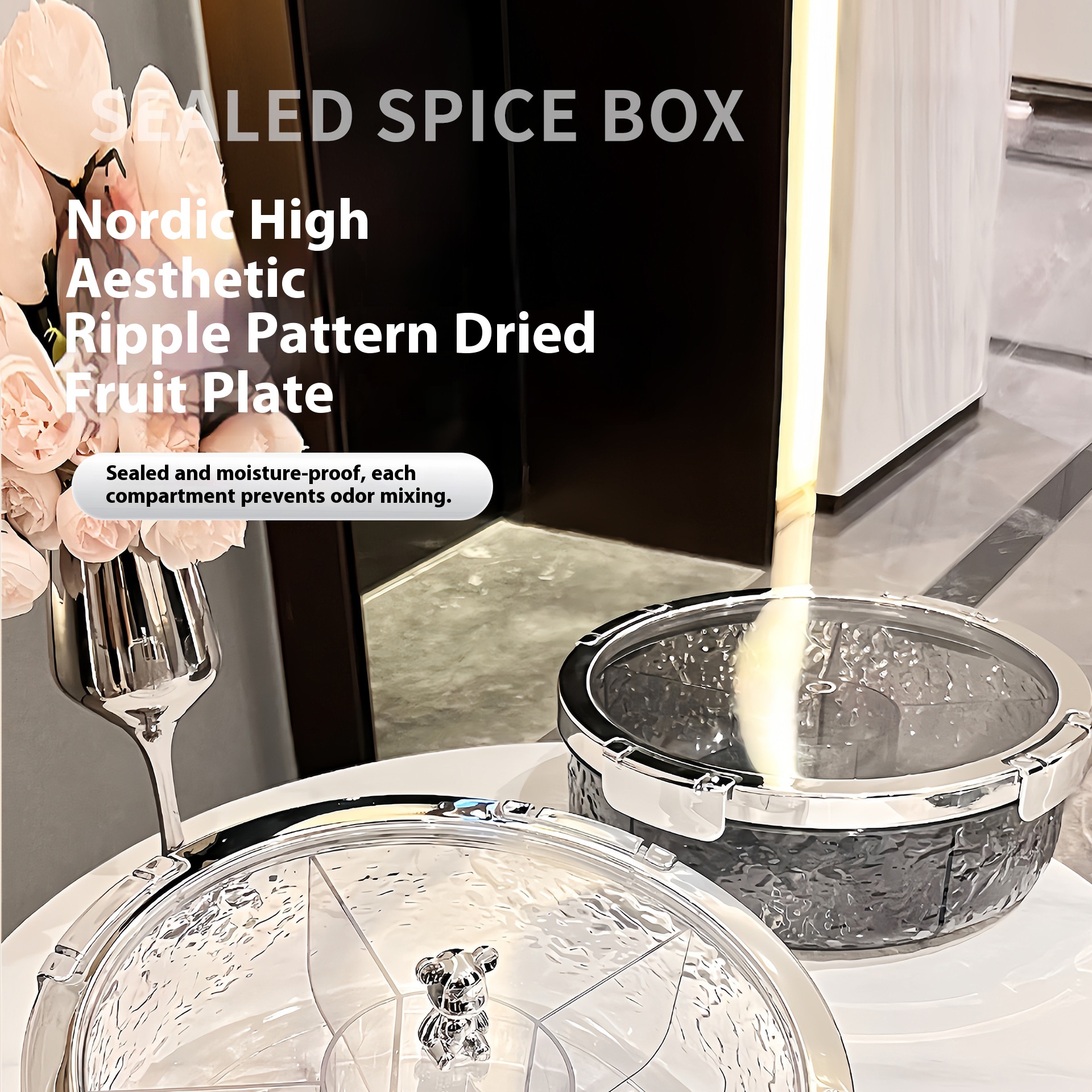 Light Luxury Sealed Dried Fruit Tray Candy Box Cover