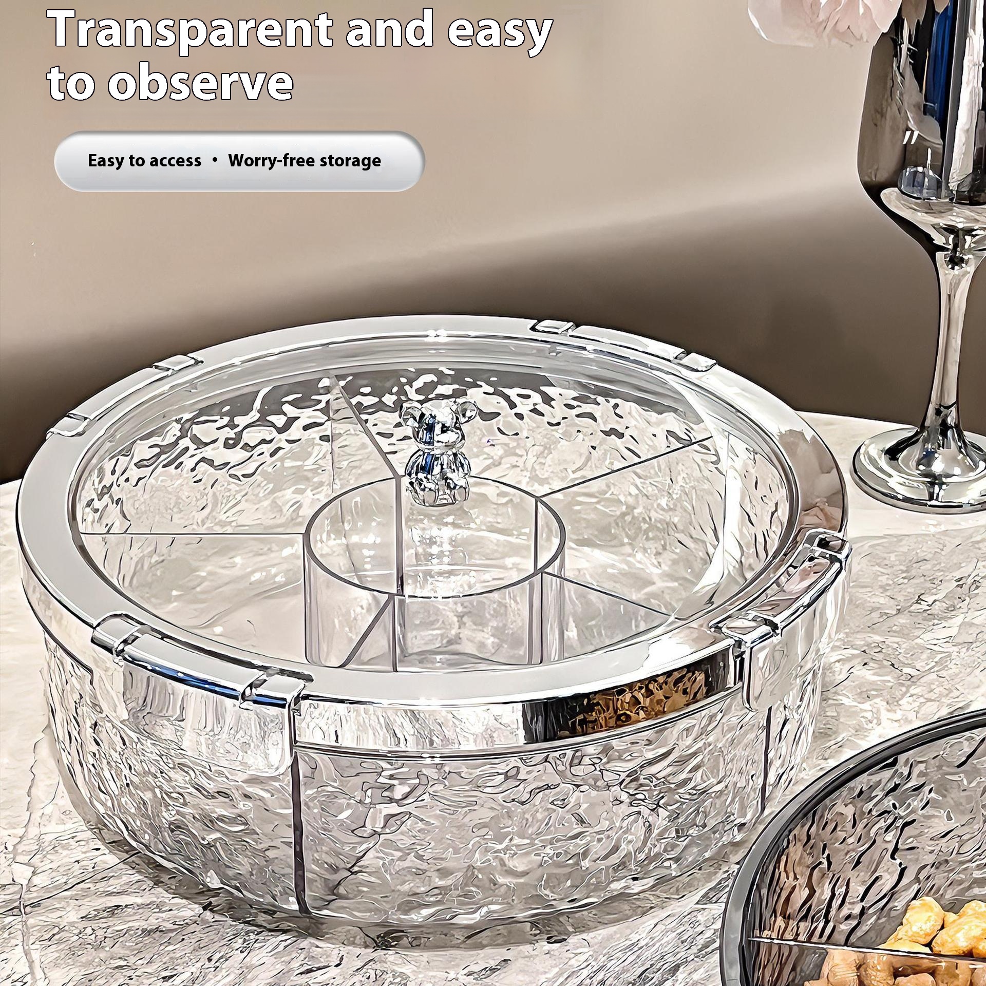 Light Luxury Sealed Dried Fruit Tray Candy Box Cover