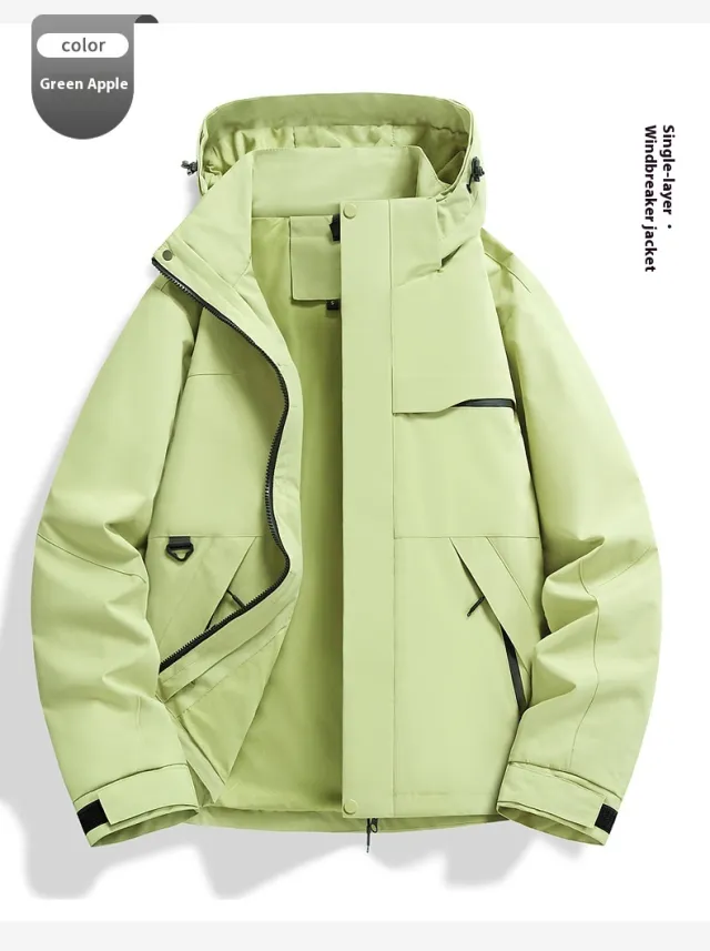 Spring And Autumn New Single Layer Shell Jacket Windproof Waterproof Outdoor Sports Cycling Clothing Green - Shop at LoveMi