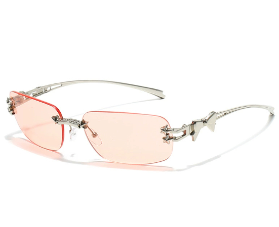 Square European And American Frameless Cutting Sunglasses - Image 4
