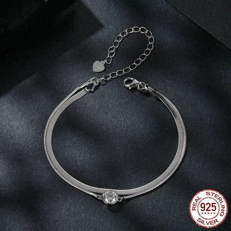 50 Points Shining Moissanite Double Layer Bracelet