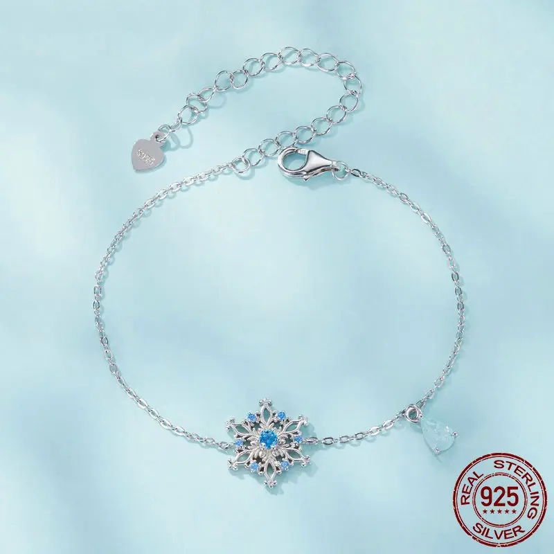 Snowflake S925 Sterling Silver Ice Flower Bracelet