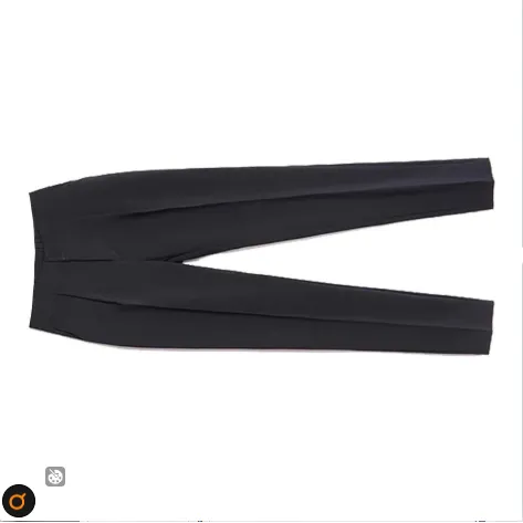 White Cropped Suit Pants High Waist Drooping Casual Black Ninth - Shop at LoveMi