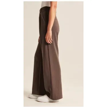Pocket High Waist Wide-leg Casual Pants Women - Brown