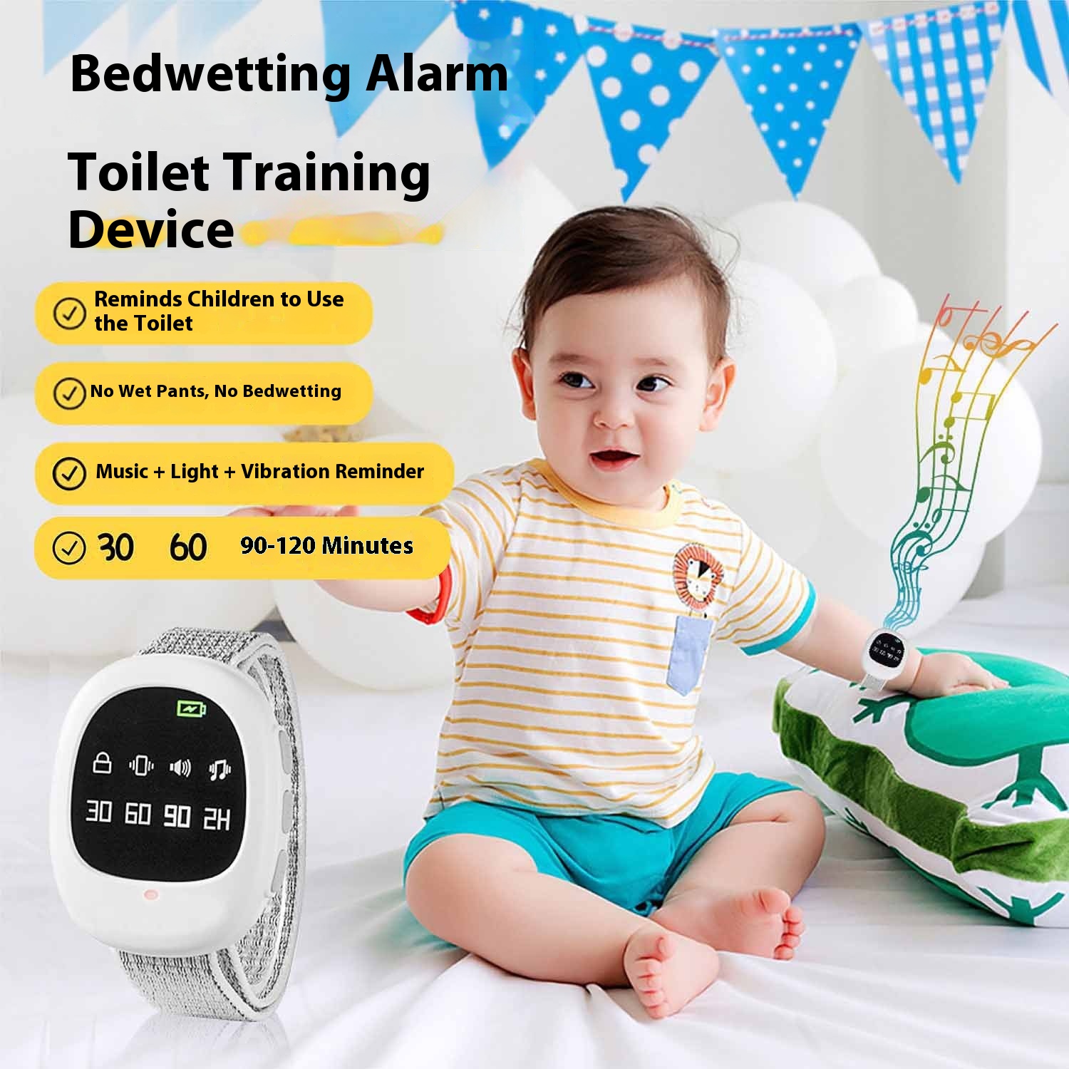 Children's Rechargeable Wireless Urine Alarm