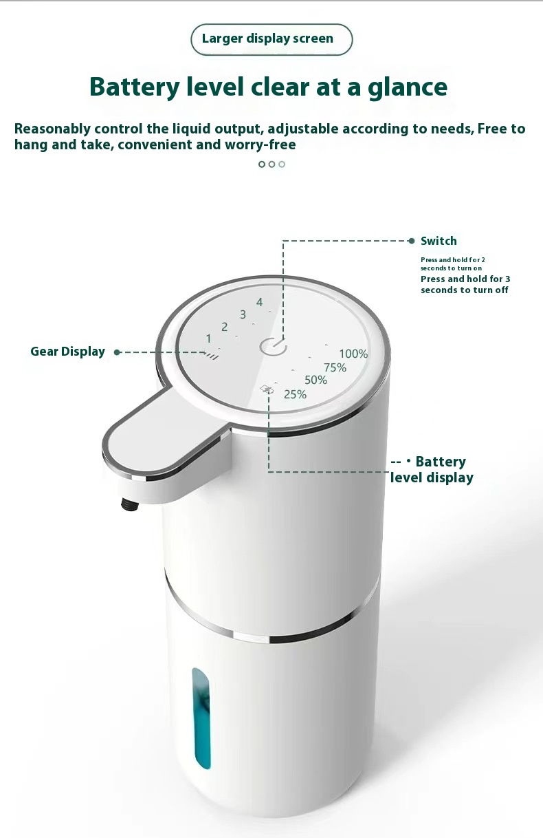 Smart Inductive Soap Dispenser Desktop Foam Electric Bubbler