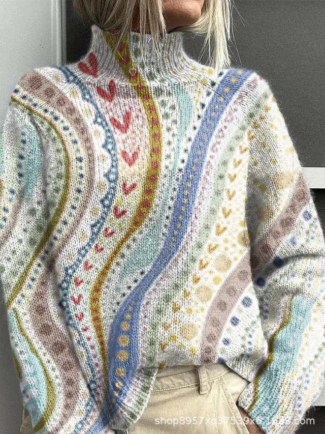 New Christmas Abstract Printing Casual Cloak Coat Cardigan Color 22 2Xl - Shop at LoveMi
