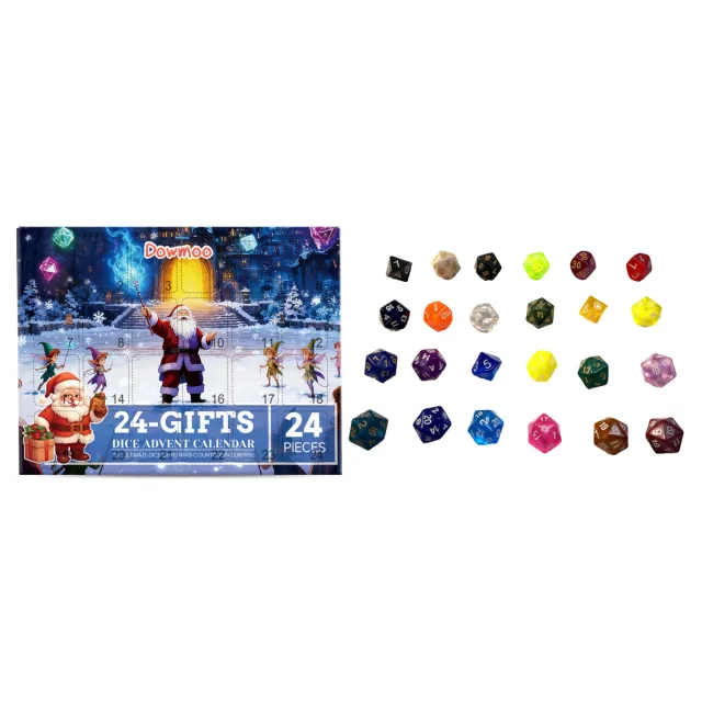 Christmas Countdown Calendar Dice Blind Box 24Pieces - Shop at LoveMi