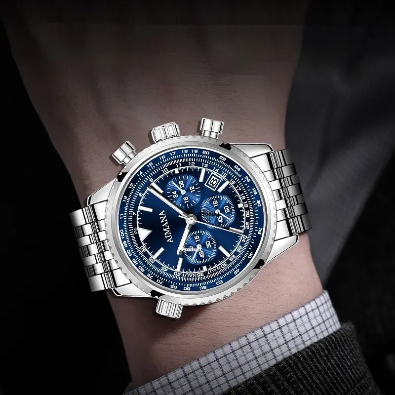 Quartz Three Eyes And Six Needles Men's Watch