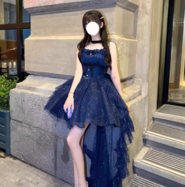 Blaues Biker-Kleid Bild 5