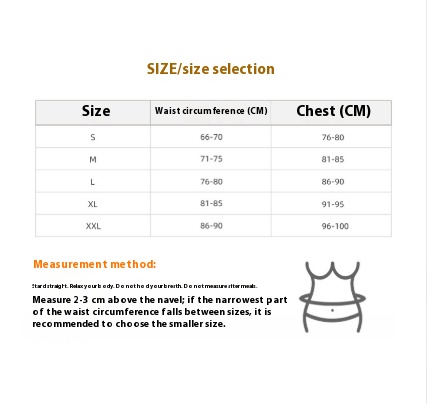 Größentabelle Korsett-Unterwäsche