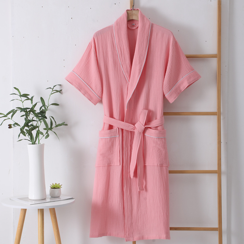 New Long Style Home Service Thick Gauze Toweling Bathrobe