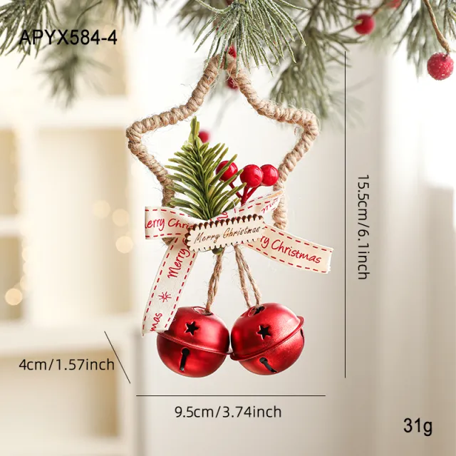 New Christmas Decorations Metal Bell Ornaments Red - Shop at LoveMi