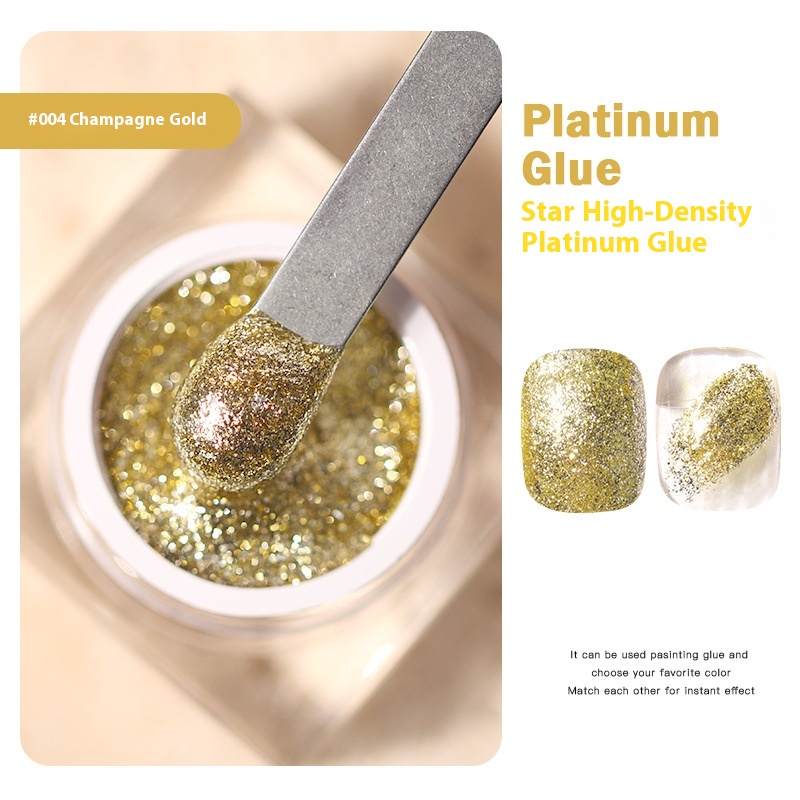 Star High Density Platinum Nail-beauty Glue Glitter Painted Metal UV Polish 7